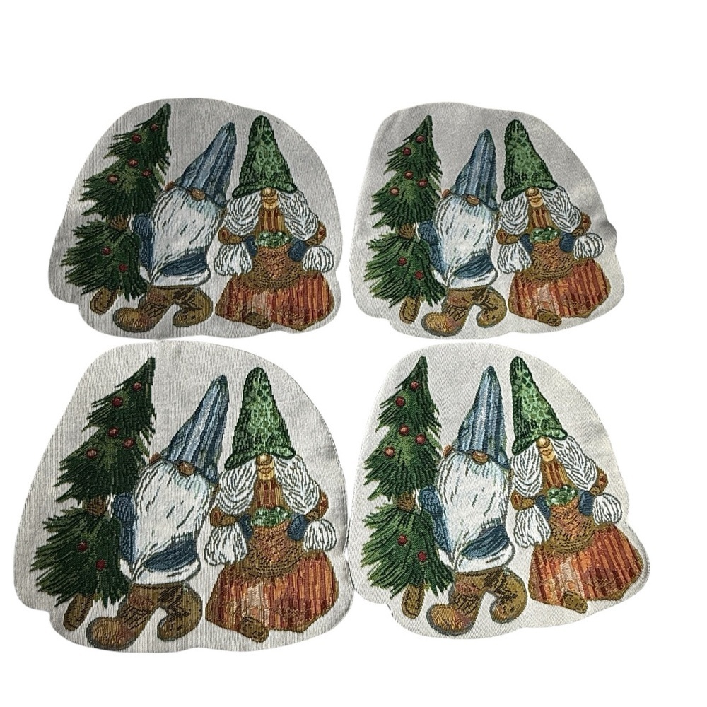 Festive Gnome Dining Table Placemats Linens Set of 4